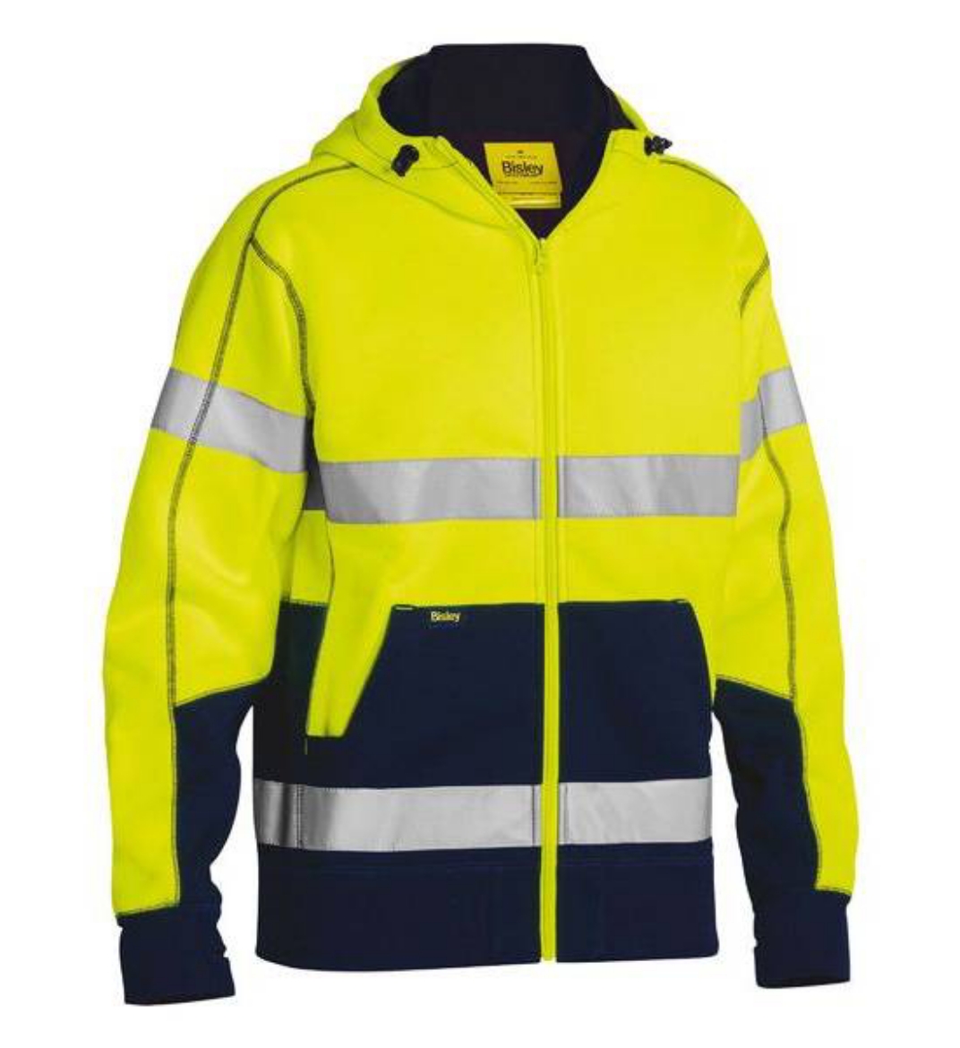 Picture of Bisley, Taped Hi Vis Zip Fleece Hoodie